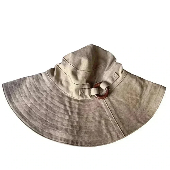 GAP LARGE BEIGE BEACH HAT•VERY CLASSY•LIKE NEW• - Picture 3 of 6